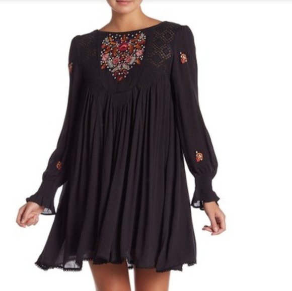 moya embroidered mini dress
